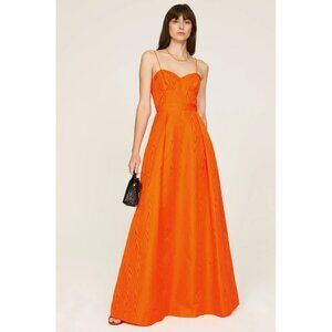 REBECCA VALLANCE Women's Carmelita A-Line Gown Size 10 In Orange